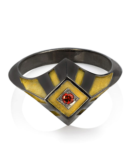 Jester Round Signet Ring